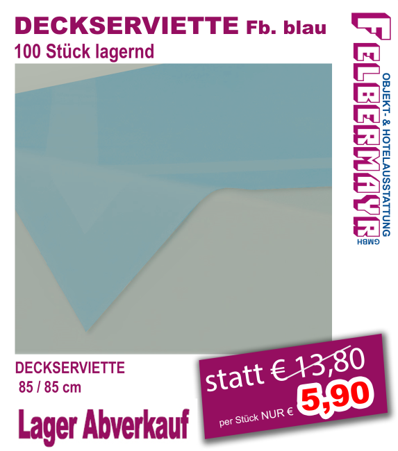 DECKSERVIETTE  Fb. blau